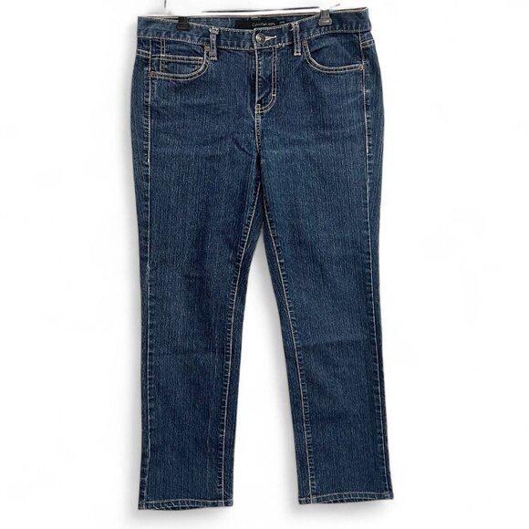 Calvin Klein Jeans Womens 6 Blue Skinny Straigth Denim Stretch Cotton Blend - Picture 1 of 14